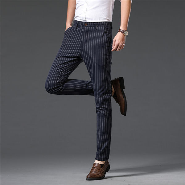 スラックス メンズ スリムパンツ 細身 美脚 ボトムス おしゃれ 男性 ストライプ クールビズ ウォッシャブル 紳士パンツ 春夏秋 送料無料 Mmxikuiy00 服屋123 通販 Yahoo ショッピング