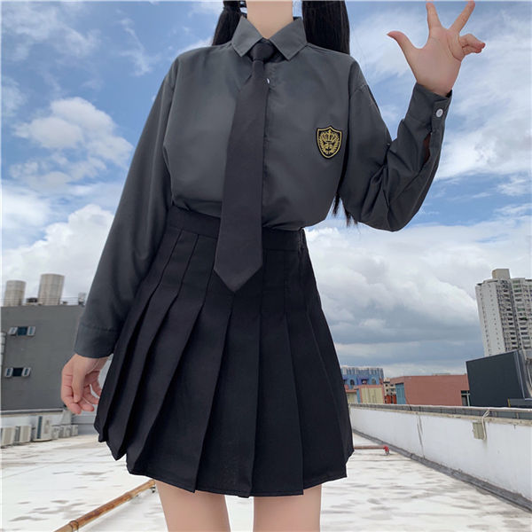 JK制服 セーラー服 上下セット 長袖 ネクタイ 学院風 学生服 フリル