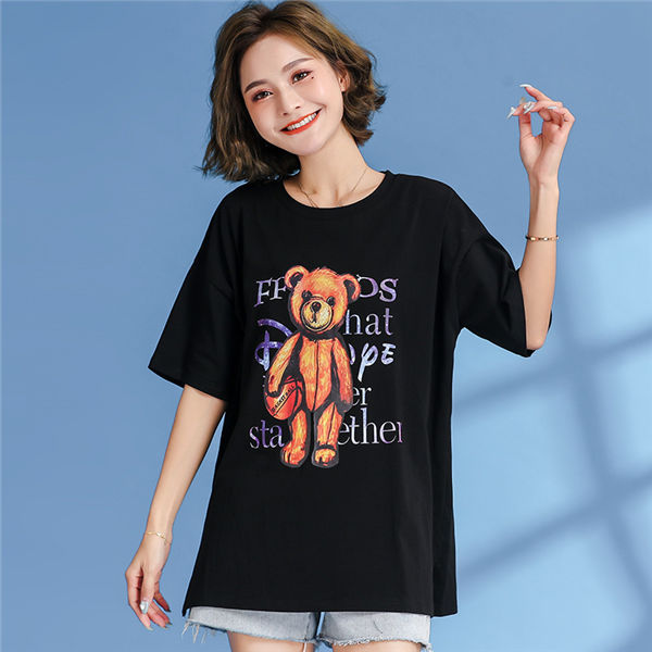 Tシャツ 半袖 レディース クマプリント ゆったり 夏Tシャツ 女性Tシャツ ティシャツ tシャツ 可愛い オシャレ 普段着 夏用 夏新作  :xienvdun0029:服屋123 - 通販 - Yahoo!ショッピング