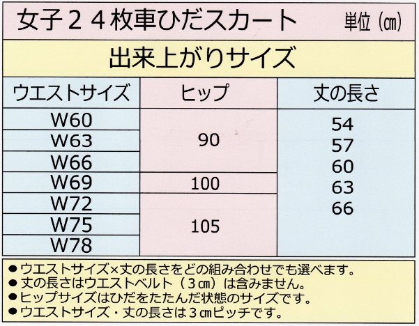 カンコー女子24枚車ひだスカート 黒 8520SA （普通寸）ウエストW60・W63・W66・W69・W72・W75・W78 丈の長さ54・57・60・ 63・66 :8520SA-1:着てみてねっと服屋さん - 通販 - Yahoo!ショッピング