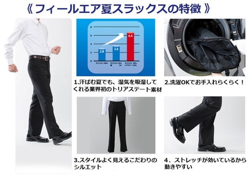 カンコー夏用学生ズボン フィールエア ノータック FA1885