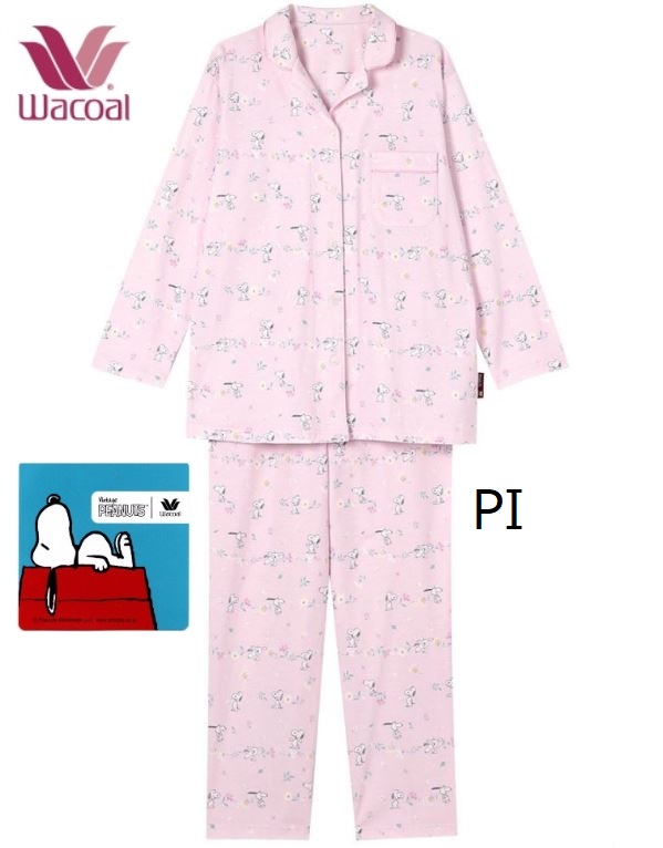 【最終価格】Wacoal パジャマ 長袖長ズボン　Mサイズ ピンク WACOAL ワコール レディースパジャマ 長袖長パンツ FDX550