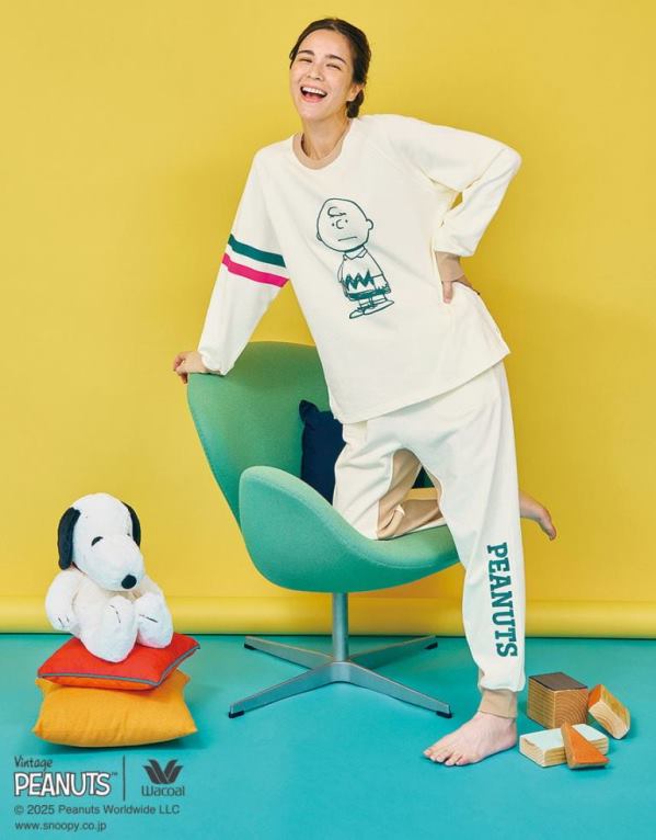 WACOAL（ワコール） レディースパジャマ 長袖長パンツ PEANUTS