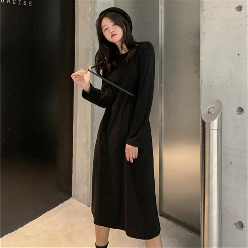 ワンピース レディース マキシワンピース 無地 長袖ロングシャツ ロングtシャツ uvカット 体型カバー お洒落 着痩せ カジュアル ゆったり | ブランド登録なし | 02