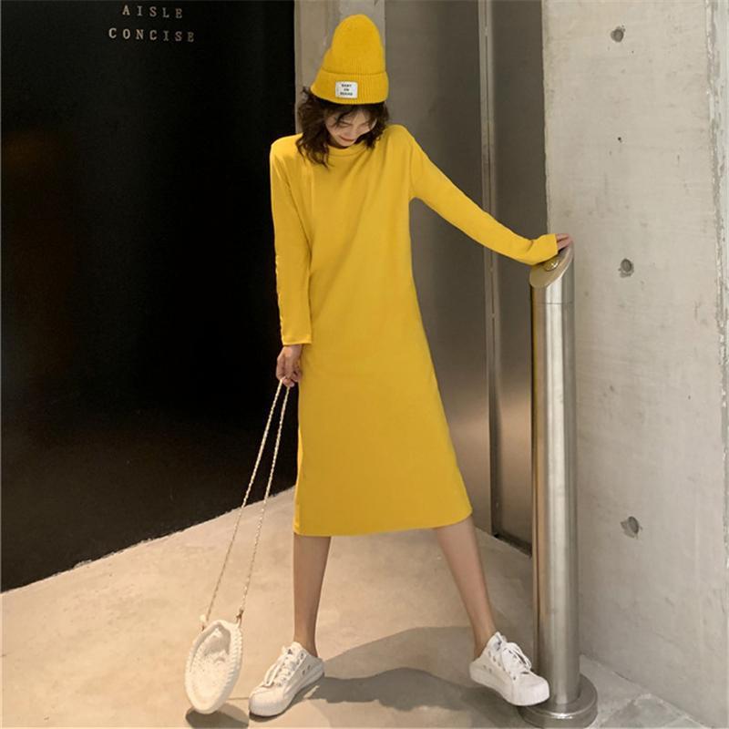 ワンピース レディース マキシワンピース 無地 長袖ロングシャツ ロングtシャツ uvカット 体型カバー お洒落 着痩せ カジュアル ゆったり | ブランド登録なし | 03