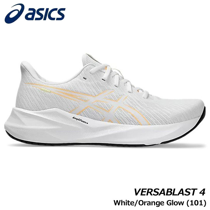 �A�V�b�N�X 1011B984 VERSABLAST 4 �J���[:White/Orange Glow(101)  �����Y �����j���O �V���[�Y asics 20p