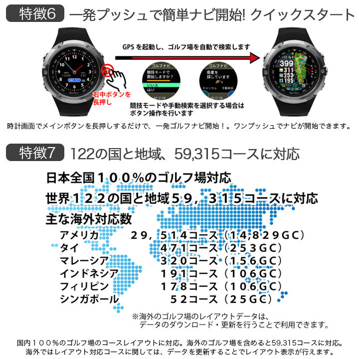 ショットナビ W1 エボルブ 腕時計型 GPSゴルフナビ 日本製 W1 Evolve