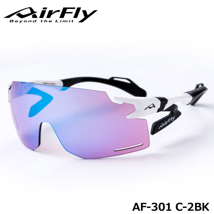 エアフライ AF-301 C-2BK 非調光レンズ装着モデル スポーツサングラス 