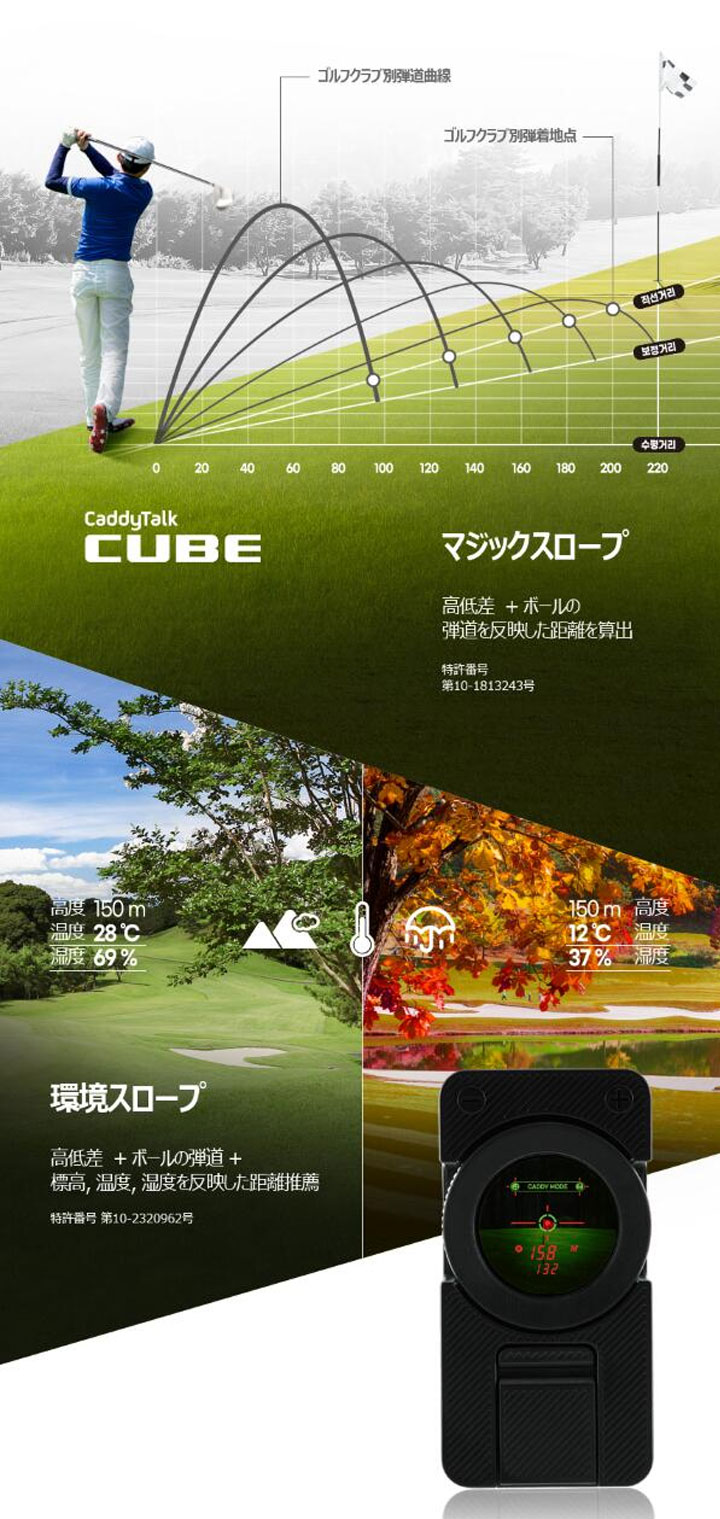 ふるさと割 GOLFZON CaddyTalk キャディトーク ゴルフ 距離測定器 CUBE