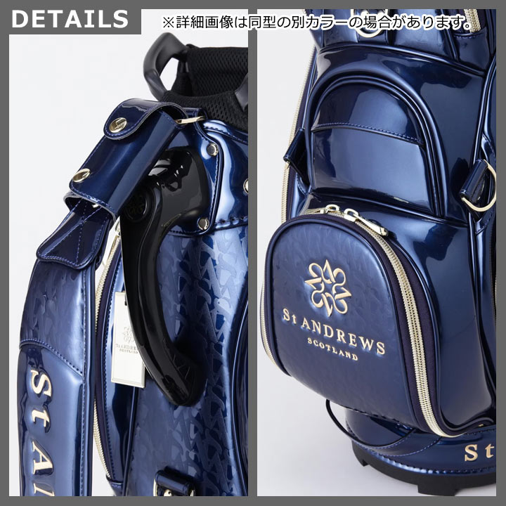 St ANDREWS｜STAロゴエナメルキャディバッグ (46インチ対応