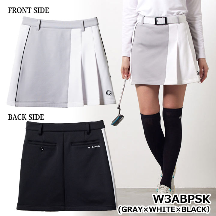 【レディース】【正規販売店】バンデル W3ABPSK（GWB） BICOLOR PLEATS SKIRT BANDEL バイカラー プリーツスカート (インナーパンツ付き)レディース ウェア | BANDEL | 01