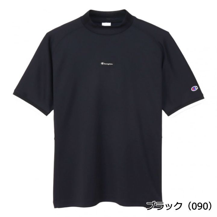 チャンピオン ゴルフ C3-ZG309 ショートスリーブ モックネックシャツ 【Mサイズ】 ブラック(090) 半袖 メンズ BLACK 即納 au | Champion | 01