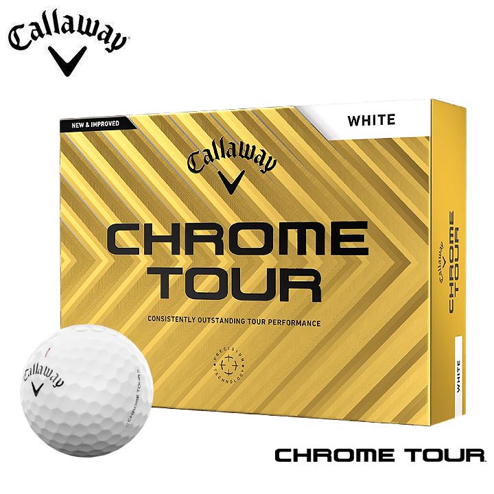 キャロウェイ クロムツアー ホワイト 2024年モデル CHROME TOUR Callaway（キャロウェイ） クロムツアー ボール 1ダース（12球入り