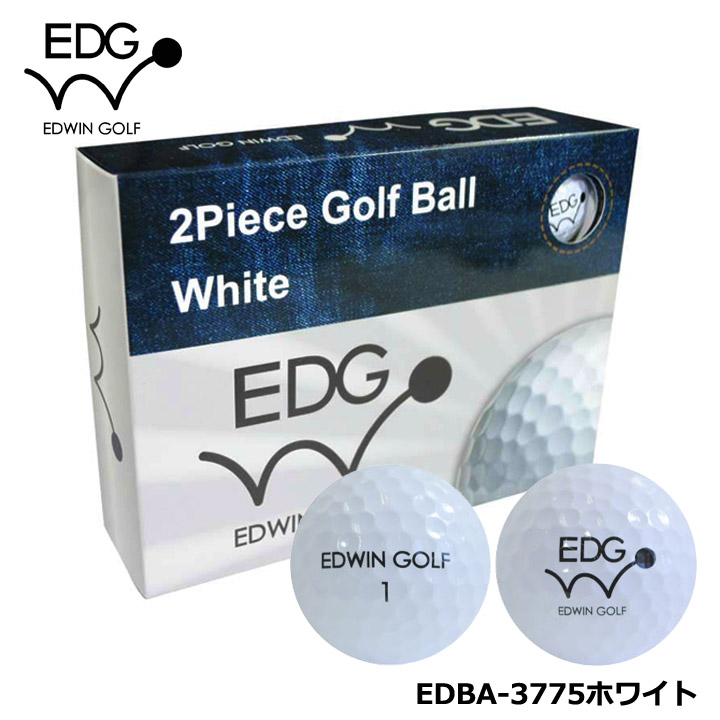 EDWIN GOLF ゴルフボール 12個入り EDBA-3775 (ホワイト) BALL
