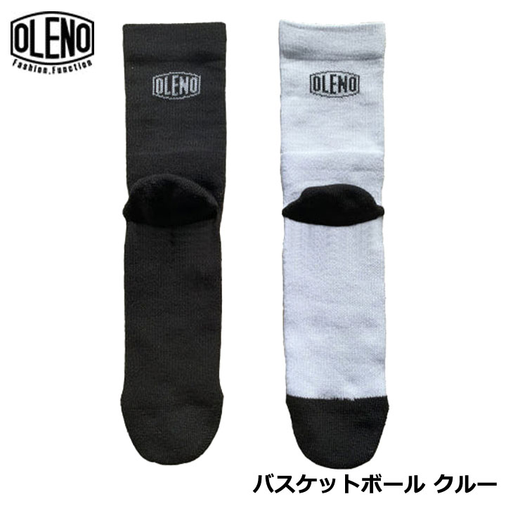 �I���m 02-037 �o�X�P�b�g�N���[ 23�`25cm/25�`27cm ��/�� OLENO BASKETBALL CREW �\�b�N�X �C�� 10p