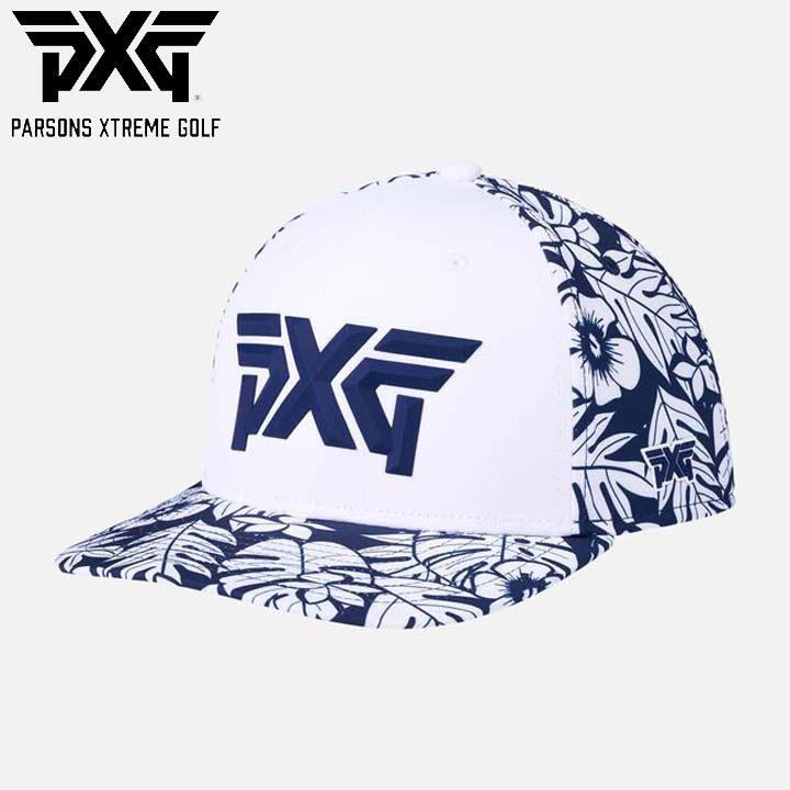 �s�[�G�b�N�X�W�[ H-24PXG000209-1-OSFM Aloha 6�p�l���E�J�[�u�h�E�r�� �z���C�g �����T�C�Y PXG Aloha 2025 6 Panel Low Crown Curved Bill White One Size