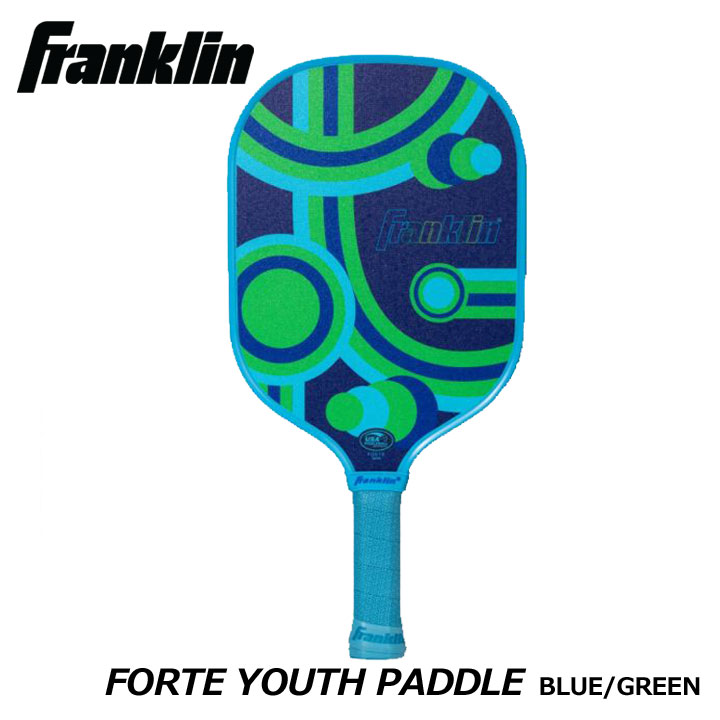 フランクリン 52774 フォルテ ユース パドル - ブルー/グリーン FORTE YOUTH PADDLE PICKLEBALL ジュニア キッズ Franklin