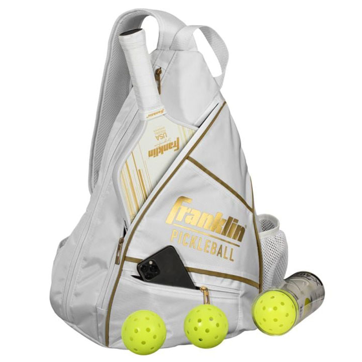 フランクリン 52823C5 ピックルボール スリングバッグ ホワイト/ゴールド SLING BAG WHITE/GOLD PICKLEBALL Franklin フランクリン 52823C5 ピックルボール スリングバッグ ホワイト