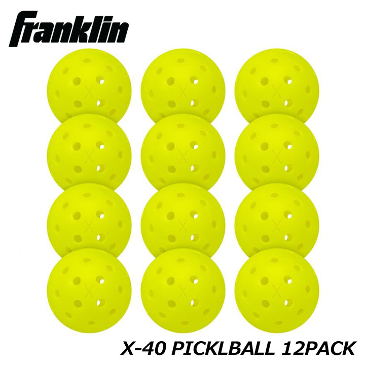 フランクリン 52828X X-40 ピックルボール 屋外用 12個セット PICKLEBALL OUTDOOR Franklin フランクリン 52828X X-40 ピックルボール 屋外用 12個セット