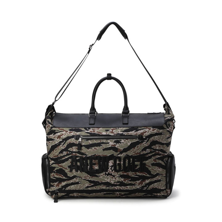 アニュー AGFUUBB07 UNI カモ パターン ボストンバッグ ブラック CAMO