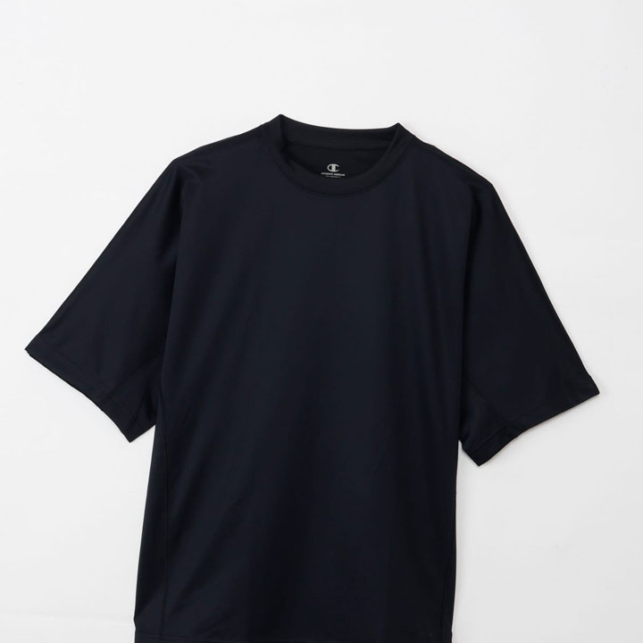 チャンピオン C3-CS390 リカバリーウェア ショートスリーブTシャツ ブラック(090)  半袖 RECOVERY WEAR BLACK 25FW Champion 10p Champion（チャンピオン） C3-CS390 リカバリーウェア ショート