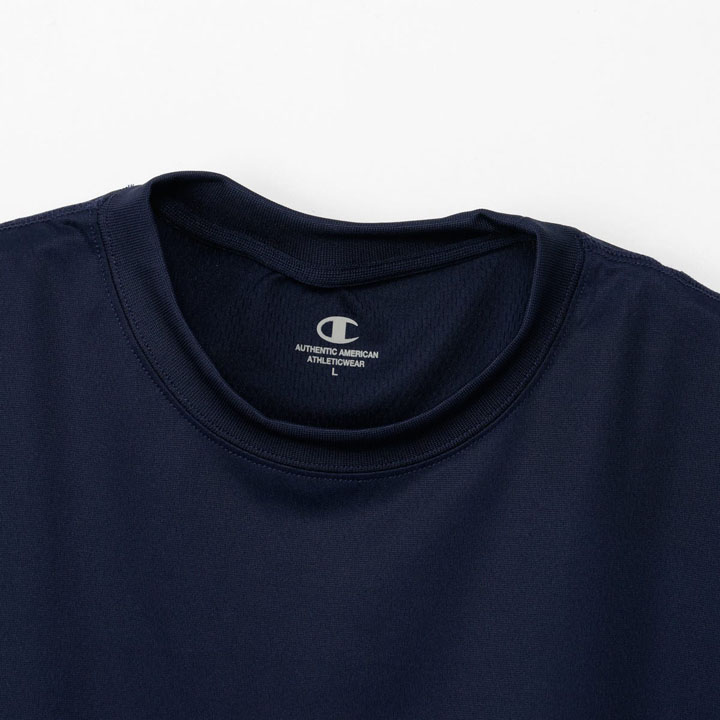 チャンピオン C3-CS390 リカバリーウェア ショートスリーブTシャツ ネイビー(370)  半袖 RECOVERY WEAR NAVY 25FW Champion 10p Champion（チャンピオン） C3-CS390 リカバリーウェア ショート