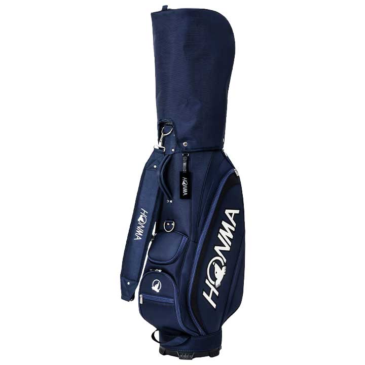 本間ゴルフ - ホンマ　キャディバッグ　ブラック／HONMA　本間ゴルフ　黒　青　9型 本間ゴルフ 25 モダン カートバッグ CB12535 ネイビー ブラック