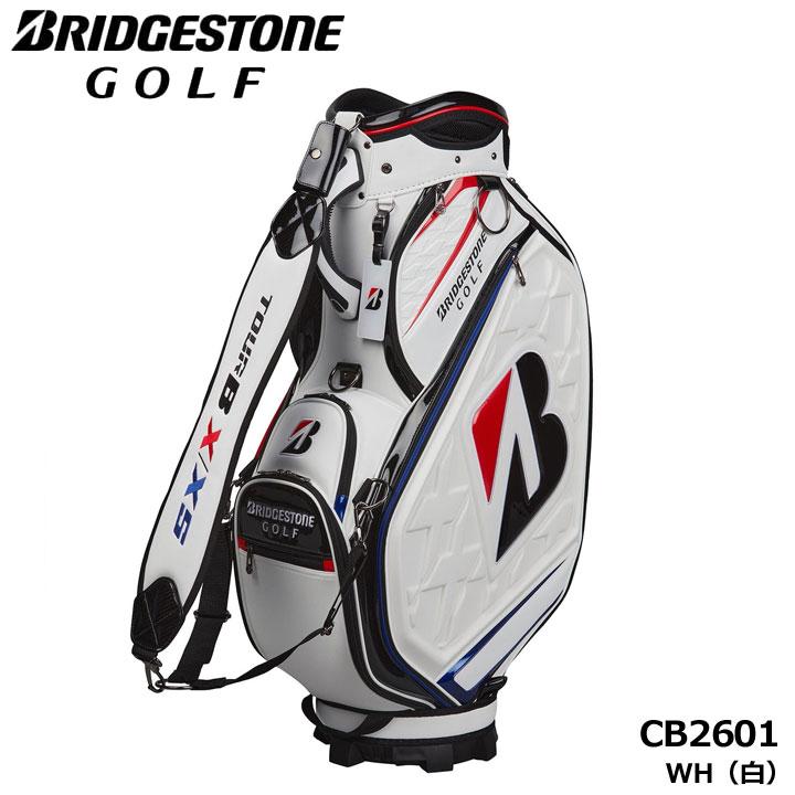 【2026モデル】ブリヂストンゴルフ CB2601 ツアーレプリカモデル キャディバッグ WH(白) カート型 9.5型 4.9kg BRIDGESTONE GOLF 15p