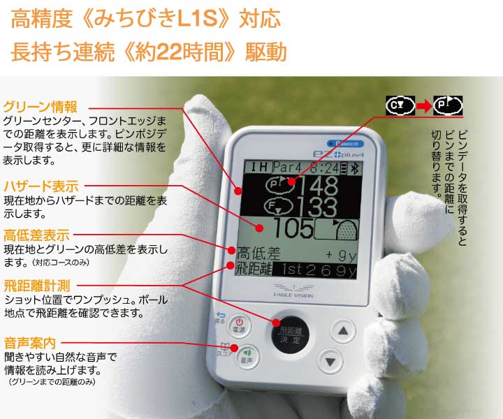 朝日ゴルフ用品 イーグルビジョン イージープラス4 高性能GPS