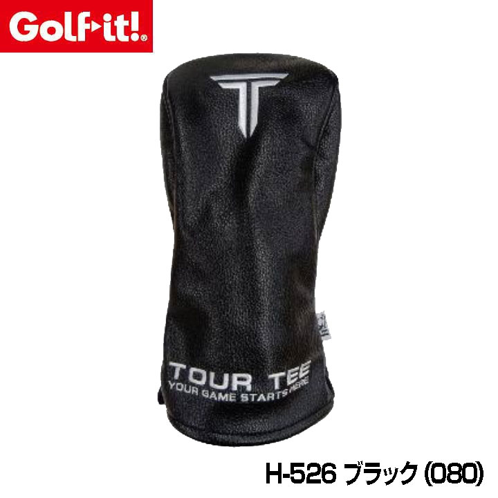 ���C�g  �S���t �C�b�g�I Tour Tee Elite Studio H-526 �h���C�o�[�p �w�b�h�J�o�[ �u���b�N�i080�jHEAD COVER DR LITE Golf it�I