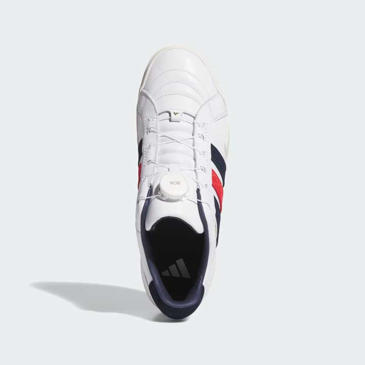 アディダス OMO14 レトロクロス グリップモア ボア スパイクレス HP3717 ホワイト/ネイビー ゴルフシューズ adidas GOLF 2026_9