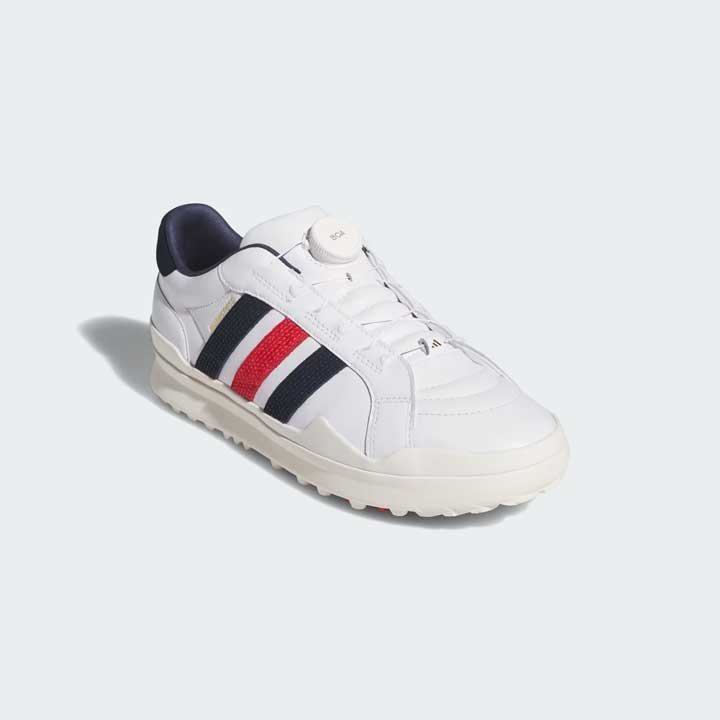 アディダス OMO14 レトロクロス グリップモア ボア スパイクレス HP3717 ホワイト/ネイビー ゴルフシューズ adidas GOLF 2026_11
