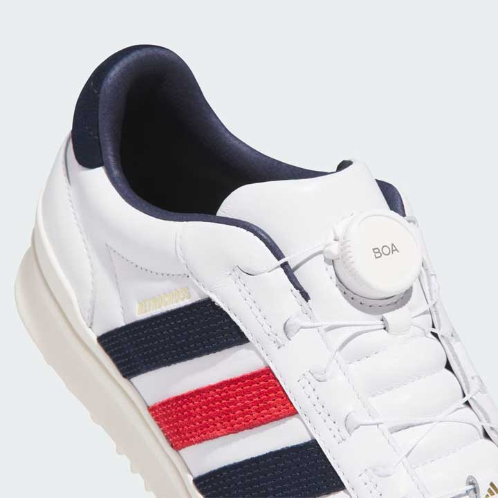 アディダス OMO14 レトロクロス グリップモア ボア スパイクレス HP3717 ホワイト/ネイビー ゴルフシューズ adidas GOLF 2026_14