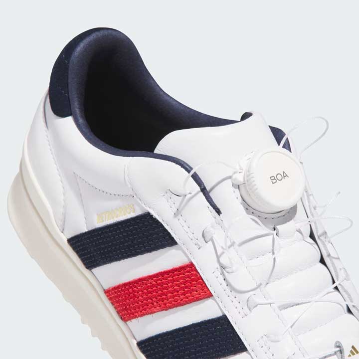 アディダス OMO14 レトロクロス グリップモア ボア スパイクレス HP3717 ホワイト/ネイビー ゴルフシューズ adidas GOLF 2026_15