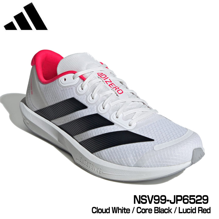 �y2026���f���z�A�f�B�_�X NSV99 �A�f�B�[�� BK �z���C�g/�u���b�N�iJP6529�j���[�h�����j���O �}���\�� Adizero BK adidas 26 TEXTILE