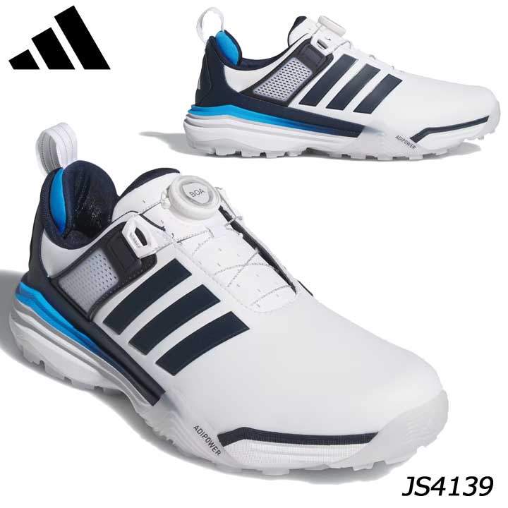 アディダス OOM30 アディパワー 26 ボア スパイクレス JS4139 ホワイト/ネイビー ゴルフシューズ adidas GOLF ADIPOWER 26 BOA 2026