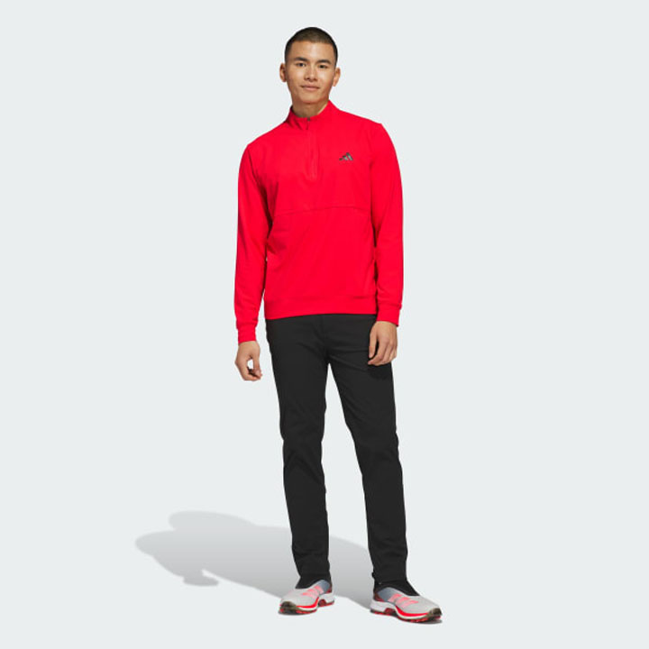 【2025モデル】アディダス KUH42 アディゼロ ファブリック ミックス 長袖 ハーフジップ ジャケット JF4843 Pure Ruby ゴルフ adidas GOLF 20p ADIDAS GOLF 【2025モデル】アディダス KUH42 アディゼロ ファブリック