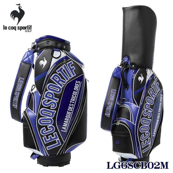 【2026モデル】ルコックスポルティフ ゴルフ LG6SCB02M ブラック BK00 グラフィックデザイン キャディバッグ 9.5型 47インチ対応  le coq sportif GOLF le coq sportif GOLF（ルコックスポルティフ ゴルフ） ルコック