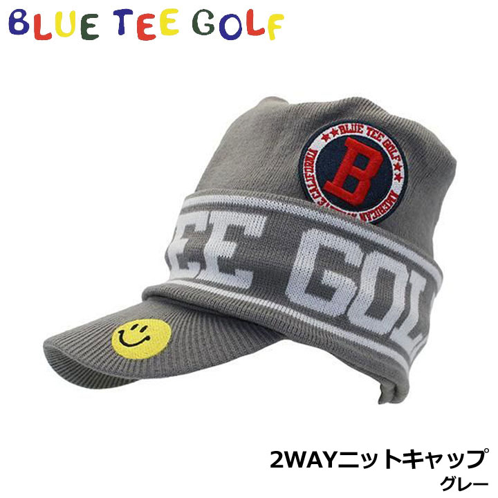 BLUE TEE GOLF（ブルーティーゴルフ） NCP-001 2WAYニットキャップ グレー BTG-NCP001 ネックウォーマー ...