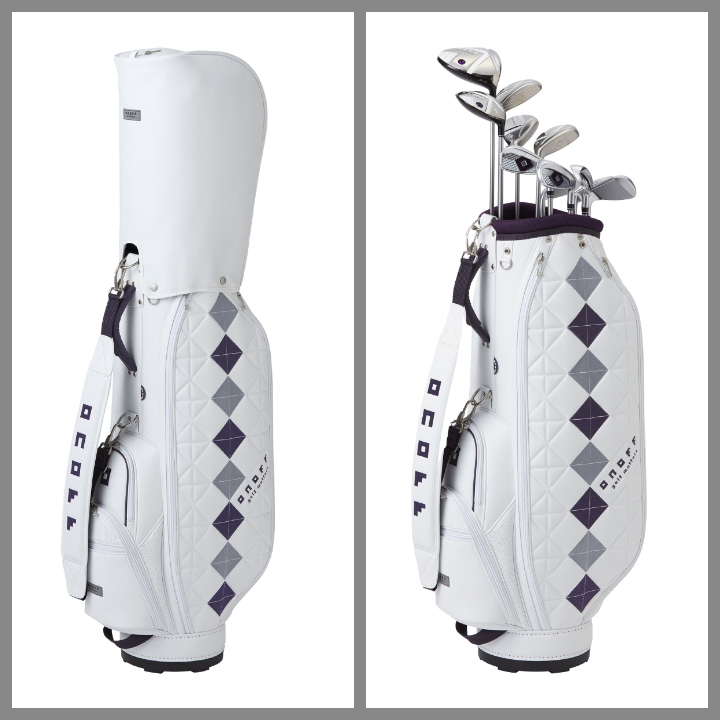 レディース】オノフ OB7925 キャディバッグ （02）ブラック×パープル