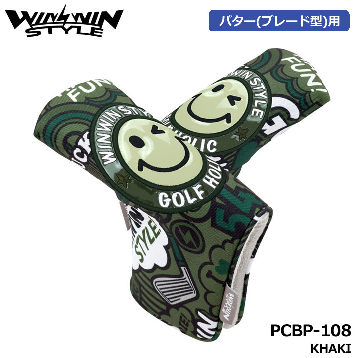 �E�B���E�B���X�^�C�� PCBP-108 �O�b�h �^�C�� �z���f�C �p�^�[�p �w�b�h�J�o�[ �u���[�h�^�C�v �J�[�L(KHAKI)  �s���^ GOOD TIME HOLIDAY PUTTER WINWIN STYLE