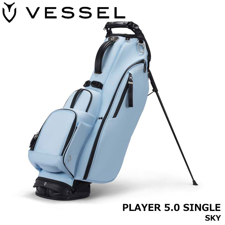 vessel スタンドキャディバッグ シングルストラップ VESSEL ベゼル プレイヤー5.0 スタンド キャディバッグ シングル