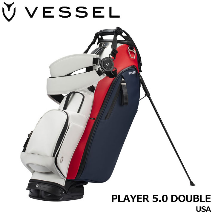 VESSEL PLAYER 5.0 AMERCANA 8.5型 ダブルストラップ VESSEL ベゼル プレイヤー5.0 スタンド キャディバッグ ダブル