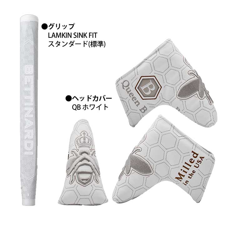 【2024モデル】ベティナルディ クィーンBシリーズ QB14 パター 34インチ SINK FITスタンダードライトグレー(標準)グリップ 日本正規品 BETTINARDI 20p BETTINARDI（ベティナルディ） 【2024モデル】ベティナルディ クィーン