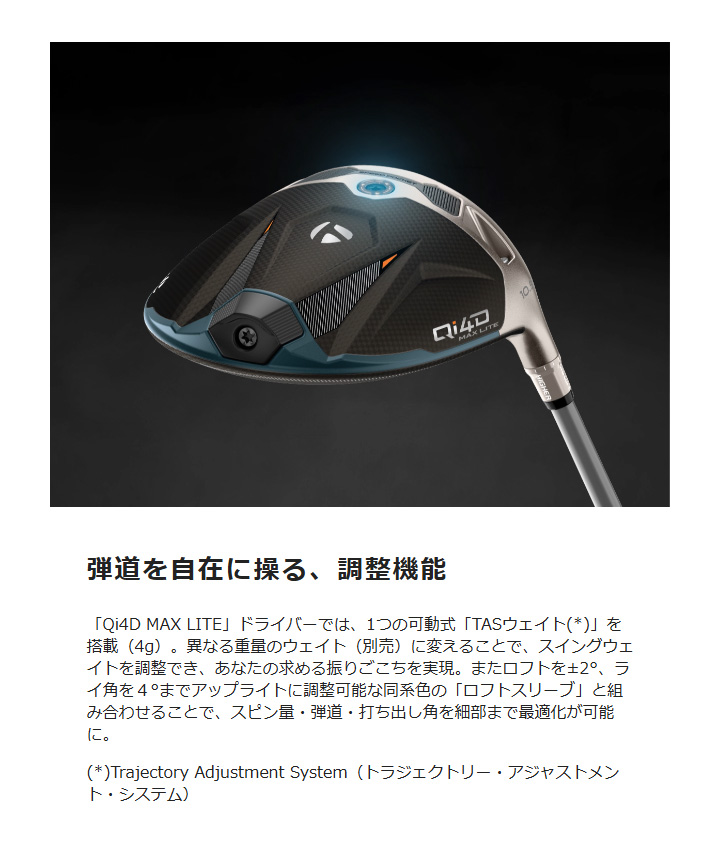 Qi4D レディース テーラーメイド MAX LITE ドライバー 日本正規品