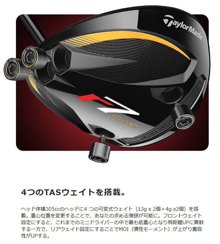 TaylorMade R7 QUAD ミニドライバー 11.5度　日本仕様 Amazon.co.jp: TaylorMade Golf r7 Quad Mini Driver 11.5度 右