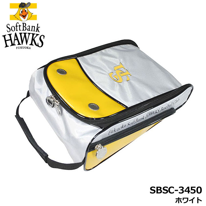 �\�t�g�o���N�z�[�N�X SBSC-3450 �V���[�Y�P�[�X �z���C�g  SHOES CASE �n���h���t�� �S���t SoftBank HAWKS LEZAX