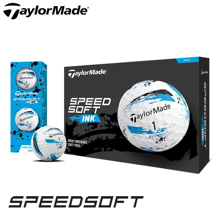 �e�[���[���C�h SPEEDSOFT INK �u���[ �S���t�{�[�� 1�_�[�X�i12������j ���{���K�i TaylorMade �X�s�[�h�\�t�g �C���N 2024