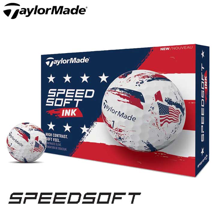 �e�[���[���C�h SPEEDSOFT INK USA �S���t�{�[�� 1�_�[�X�i12������j ���{���K�i TaylorMade �X�s�[�h�\�t�g �C���N 2026