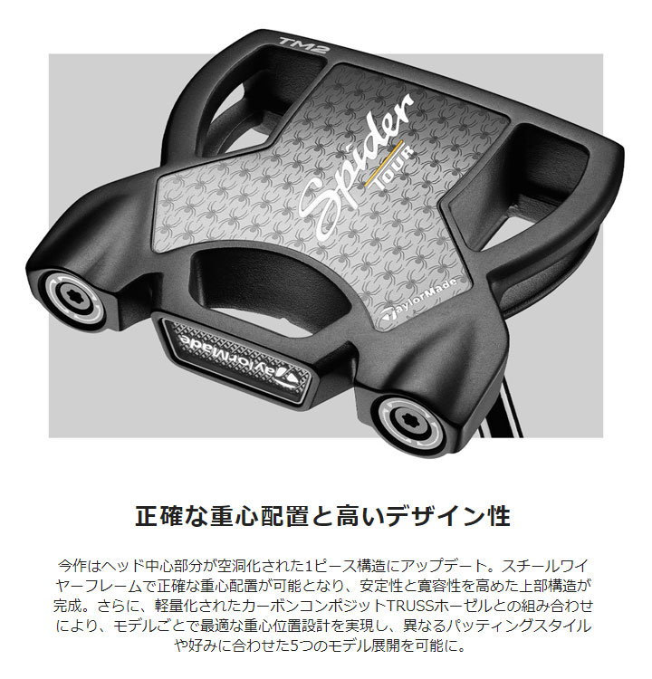 テーラーメイド スパイダー ツアー トラスセンター パター TM2 日本正規品 TaylorMade Spider TOUR TRUSS 2024  20p : 2404spidertourtrusstm2pt : フルショット Yahoo!店 - 通販 - Yahoo!ショッピング